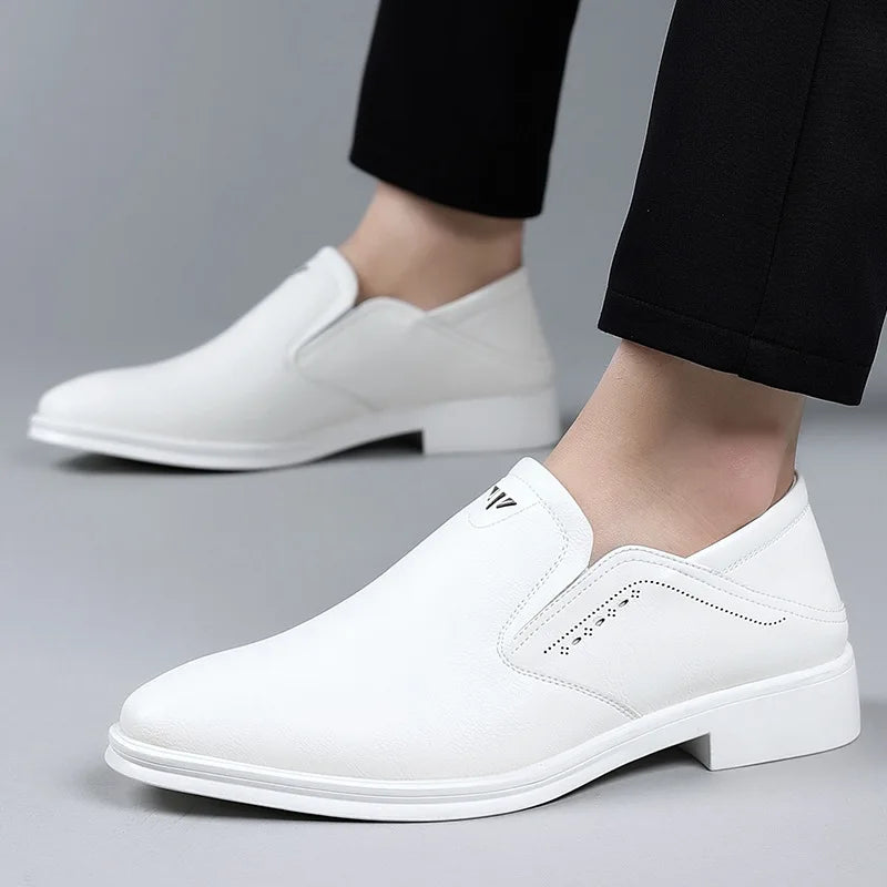 High Quality Men's Dress Shoes Designer Loafers Men Fashion Cow Leather Shoes for Men British Pointed Toe New Designer Shoes Men