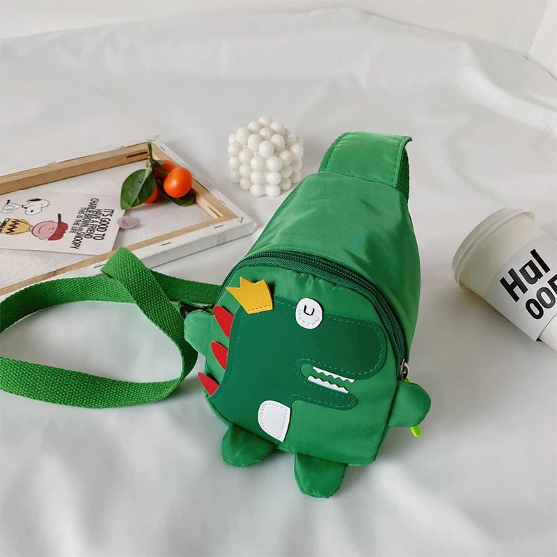 Fashion Cartoon Dinosaur Crossbody Bags Boys Girls Cute Kids Chest Bags Shoulder Messenger Travel Backpack For Children
