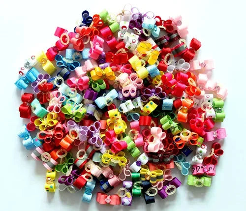 Pet Decorate Bows Dog Hair Bows for Small Dogs Hair Accessories Grooming Puppy Bow Hair Rubber Bands Dogs Bows Pet Accessories