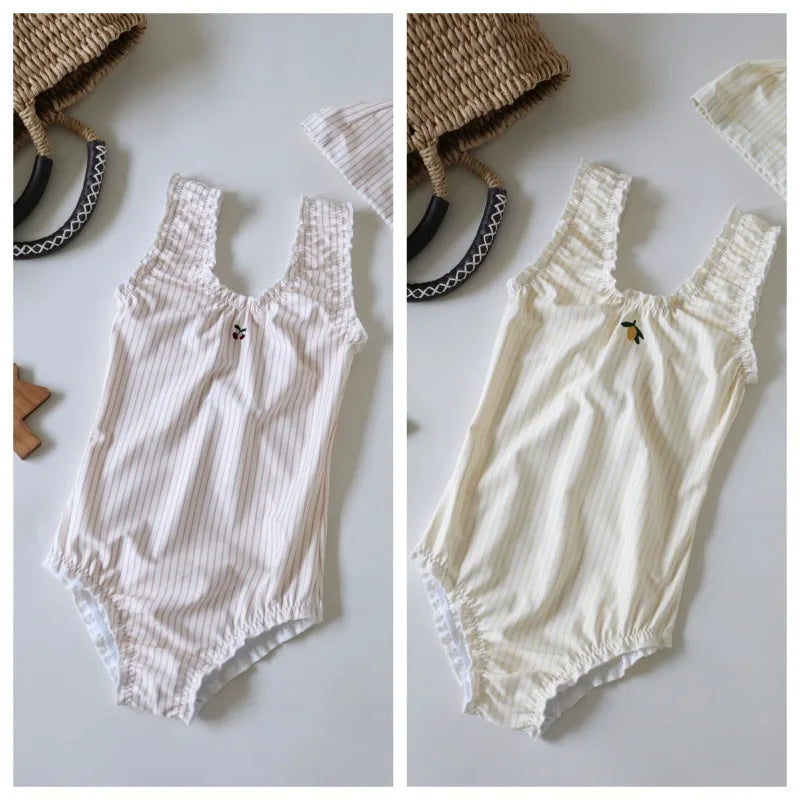 Kids Swimsuits Girls Swimwears  Baby Swimwear  Sun Protection Quick Drying Children's Cute One-piece Girl Swimsuit