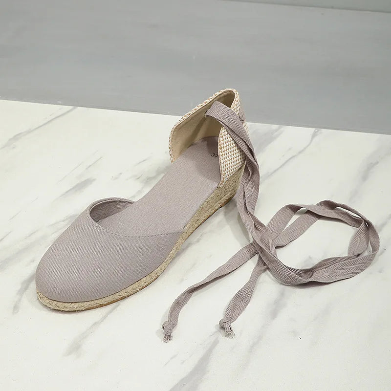 Sandals for Women 2026 Grass Woven High Heels Summer Strap High Heels Linen Soled Shoes Strap Hemp Rope Wedges Shoes for Women