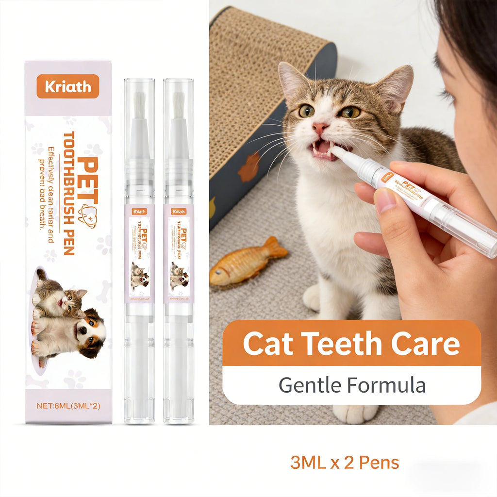 Pet Toothbrush Pen Thoroughly Cleaning Pet's Mouth Reduce Dental Plaque Accumulation Eliminate Oral Odors Pet Teeth Cleaning Pen