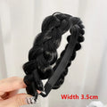 Women Synthetic Wig Twist Braided Hair Bands Fashion Braids Hair Accessories Women Bohemian Nature Headband Stretch for Party
