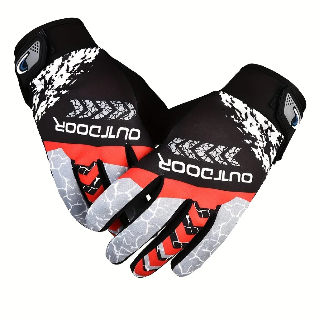 Men's Outdoor Sports Gloves - Breathable and Lightweight Design, with Adjustable Wrist Clasp, Providing Durable and Reinforced P