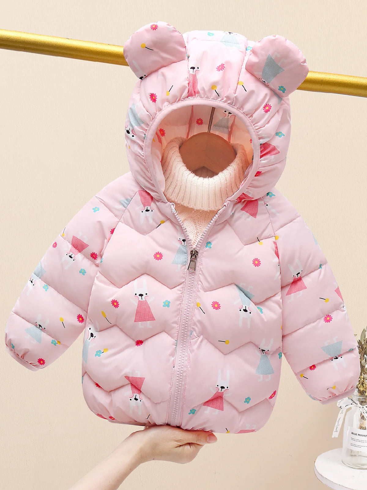 Children's Coat Baby Cartoon Jacket Boys Hooded Clothing Girls Warm Winter Clothes Toddler Kids Outerwear