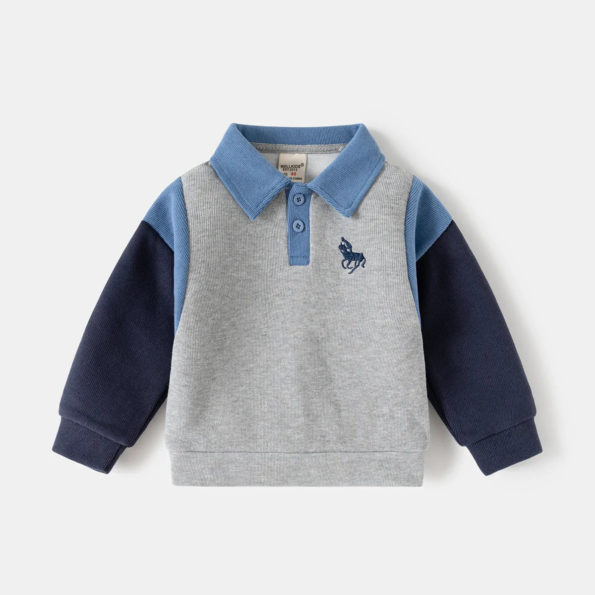 Toddler Boys Polo Sweatshirts Kids Tops Long Sleeve Tops Children's Clothes
