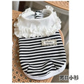 Pet Summer Clothes Pet Couple Striped Shirt Pet Tank Top Dog Cat Universal Knitted Teddy Shirt Puppy Clothing Dog Cooling Vest