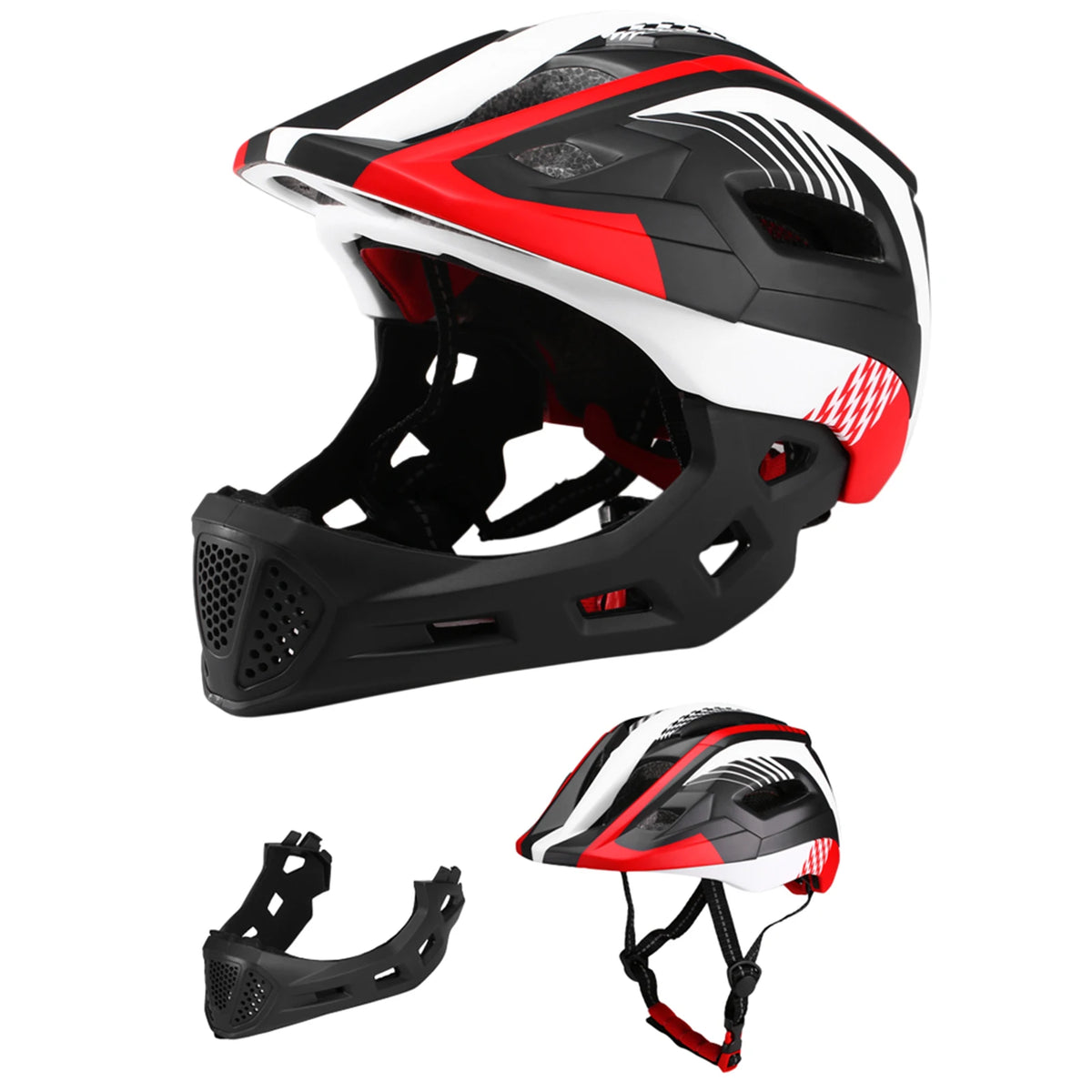 Lixada Kids Detachable Full Face Bike helmet Children's Sports Child Cycling mtb Motorcycle Skateboarding Roller Skating Helmet