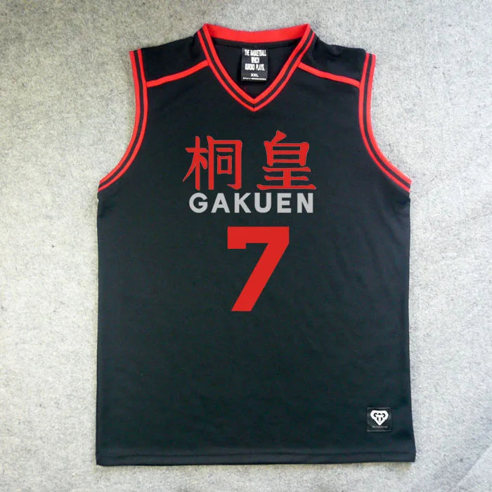 Anime Kuroko No Basket Basuke Cosplay GAKUEN School Uniform Aomine Daiki Basketball Jersey Sportswear T Shirt Costume