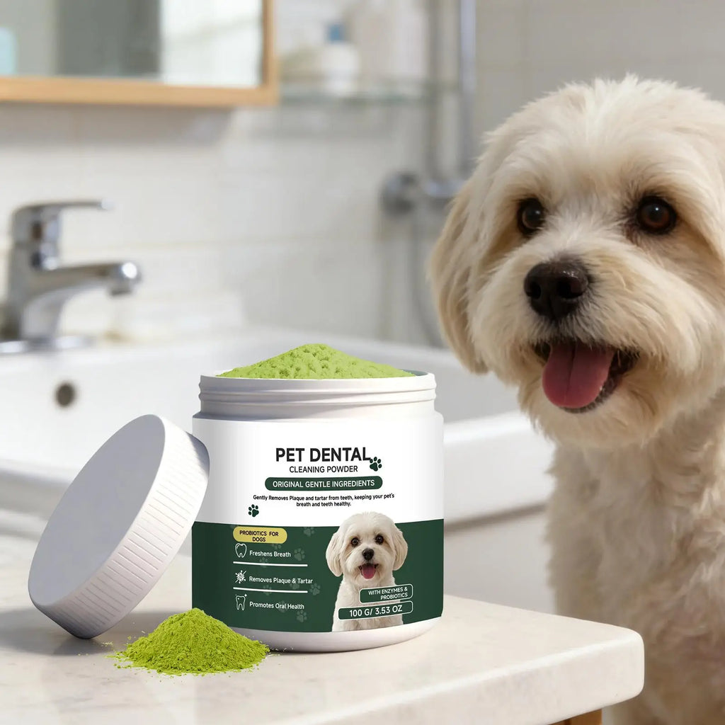 No Brushing Cleaner Pet Tooth Clean Powder Dog Teeth Cleaning Powder Cleaning For Dog For Puppy Kitten Small Large Breeds Daily
