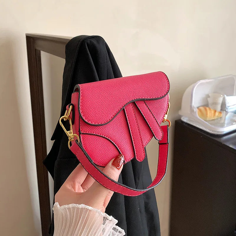 Fashion Children's Bags Ins Girls Niche Messenger Bag Retro Portable Saddle Bag Baby Kids Shoulder Bag Accessories Handbag BM092
