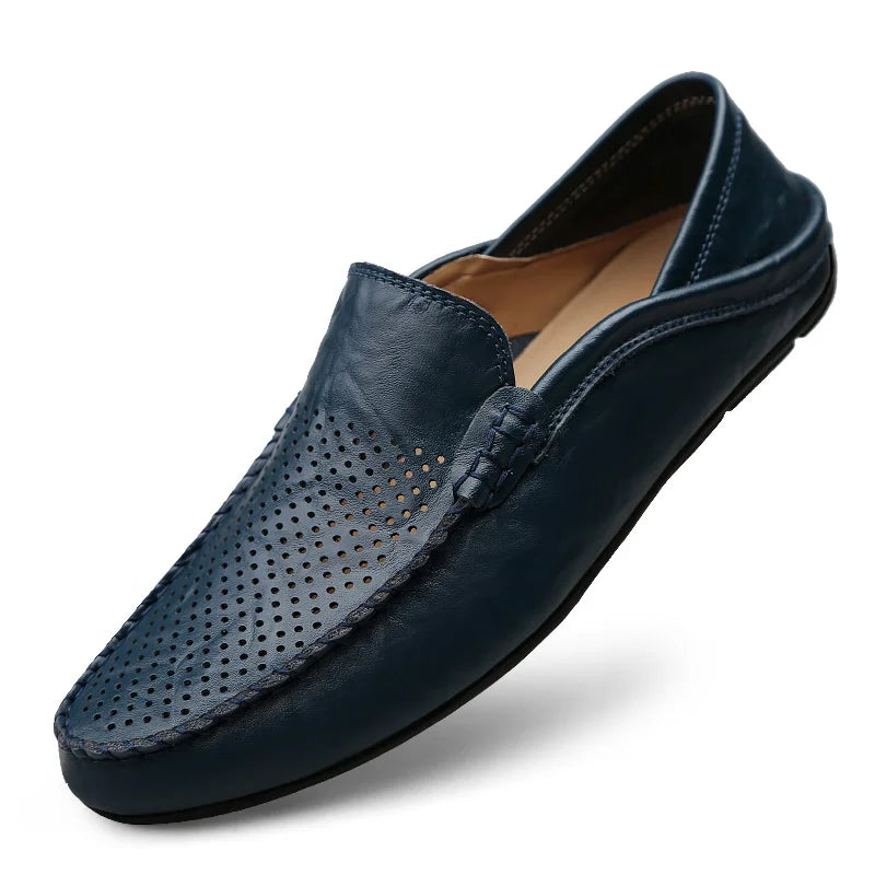 loafers shoes for  Men Casual Shoes Italian Brand Leather Loafer Slip on Men's Flats Male Driving Shoes Sneaker High-quality 、