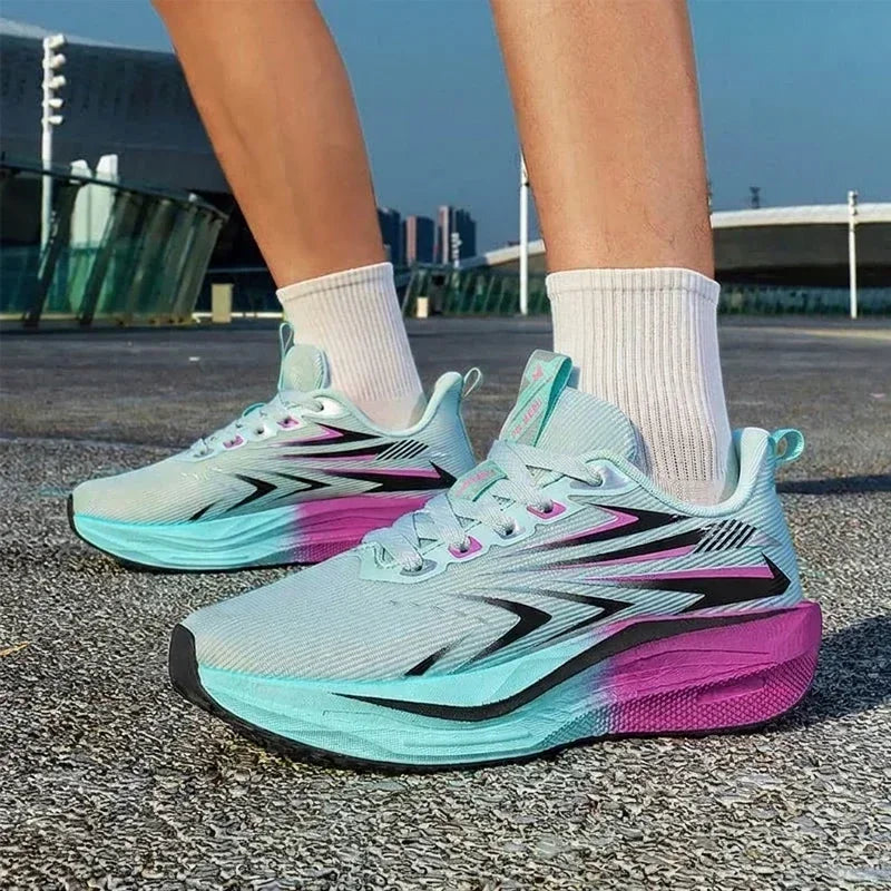 Men Running Shoes Women's Athletic Sports Breathable Profession Nonskid Carbon Board Marathon Lightweight Comfortable Sneakers