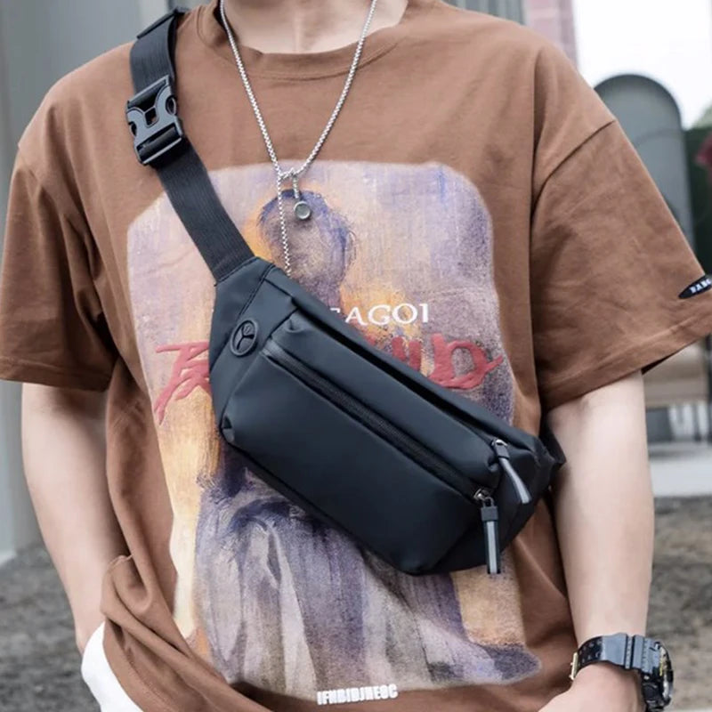 Men Waterproof Belt Bag Fashion Chest Pack Male Waterproof Waist Bag Outdoor Sports Fanny Pack Men's Travel Shoulder Bags