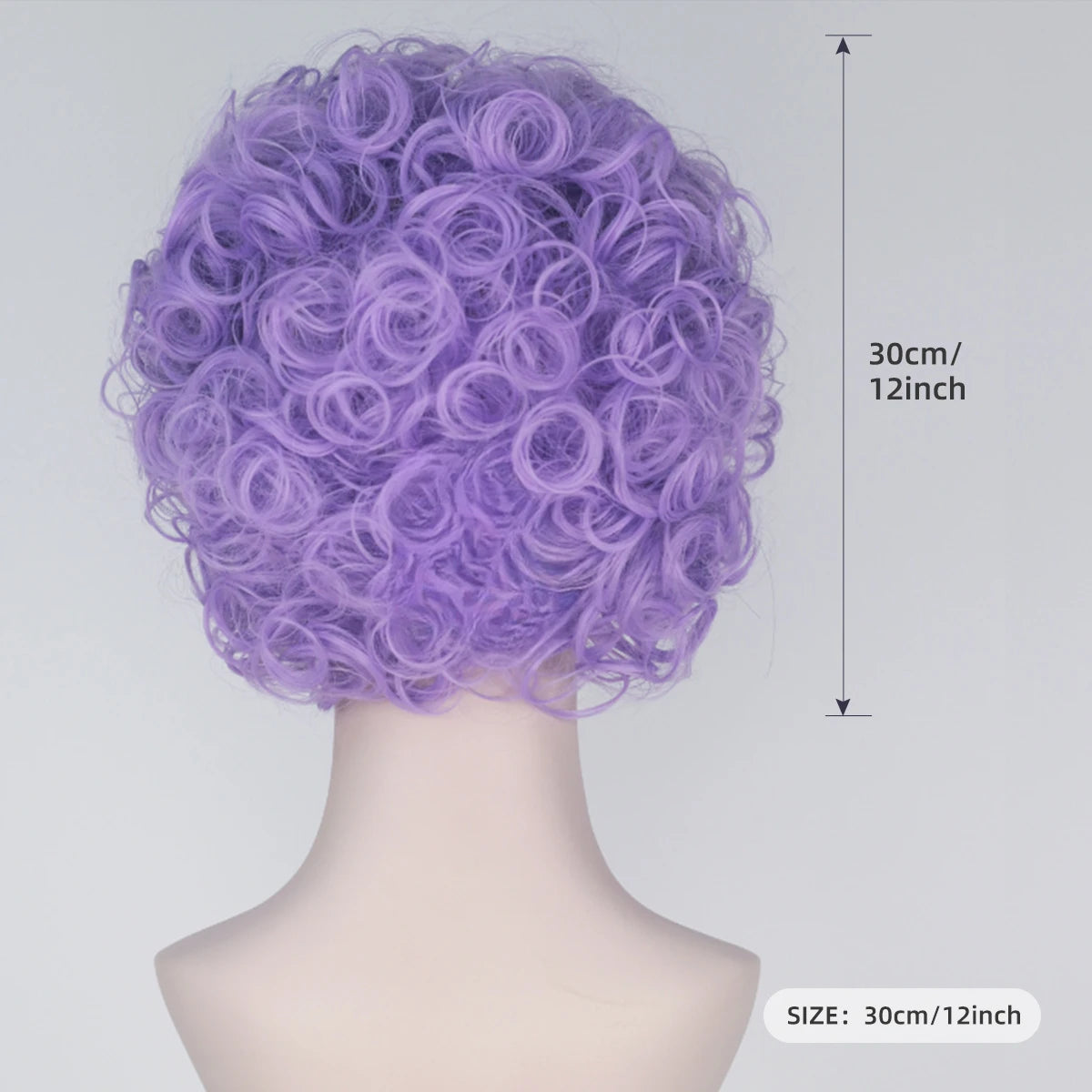 Women's Synthetic Curly Wig Short High Top with Bangs for Stage Performance Cosplay Costume Party Halloween Gift