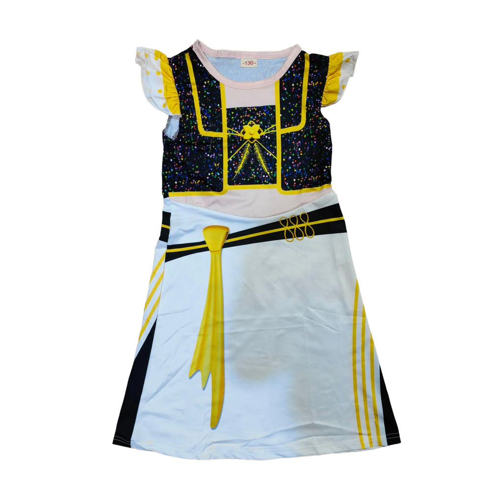 Kids Anime Cosplay Costume Golden Costume Dress Girls Singer Idol Group Perform Stage Show Halloween Birthday Party Fancy Dress