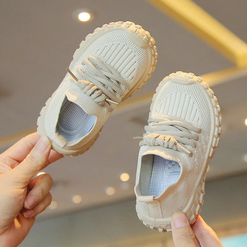 Children Sports Shoes Breathable Mesh Shoes Boy Casual Shoes Knitted Girls Kids Sneakers Soft Bottom Baby Shoes Toddler Sneakers
