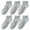 6 pairs of short socks for women, 100% cotton, sweat absorbing, summer thin design, mesh breathable, sports, short tube, low top
