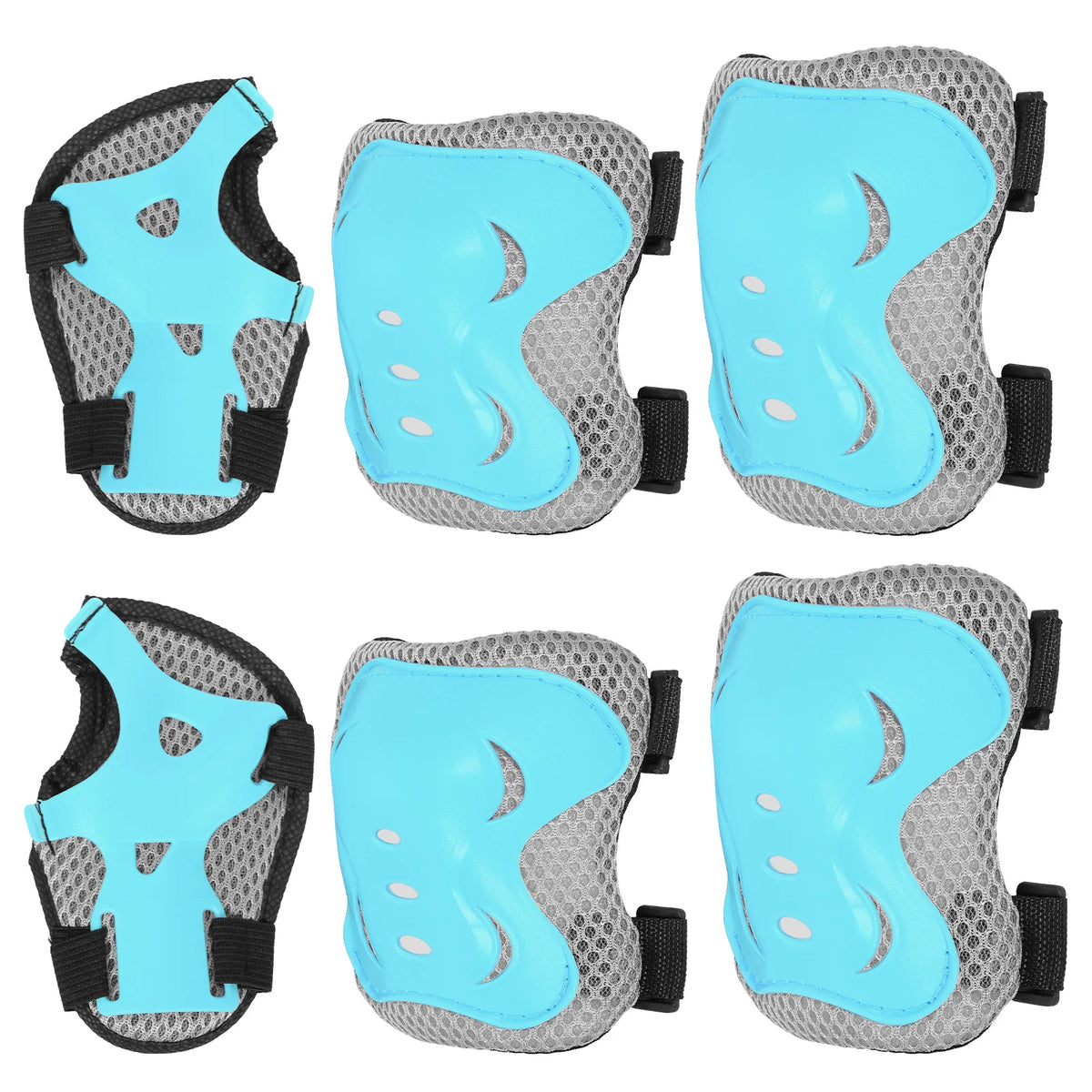 6Pcs Kids Knee Pads and Elbow Pads Wrist Guards Protective Gear Set for Bike Bicycle Cycling Skateboard Skating Sports Scooter