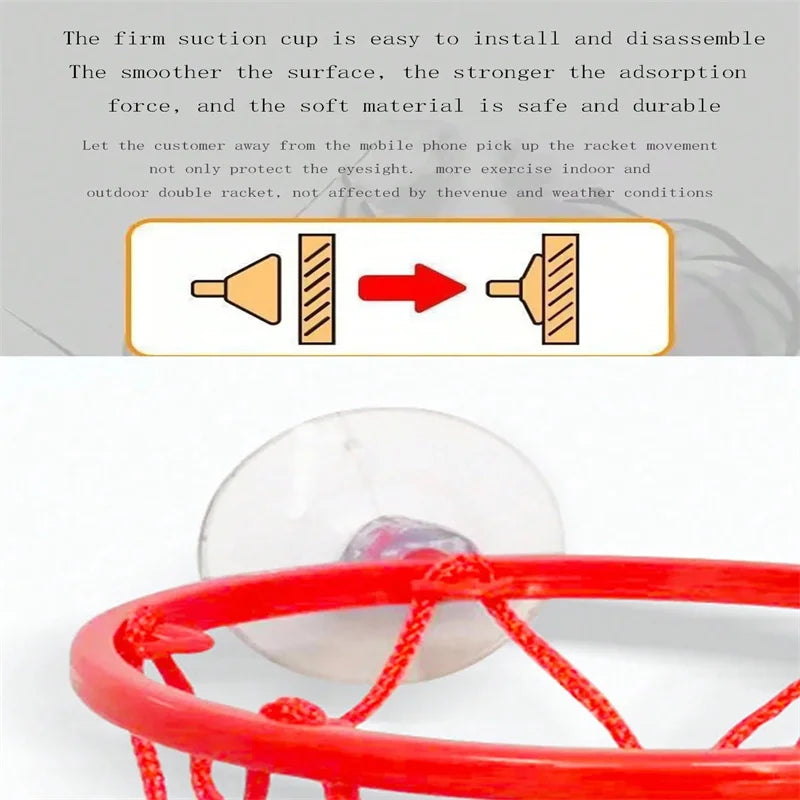Children's sports mini basketball set coordinated wrist solid rubber elastic ball shooting table game toy