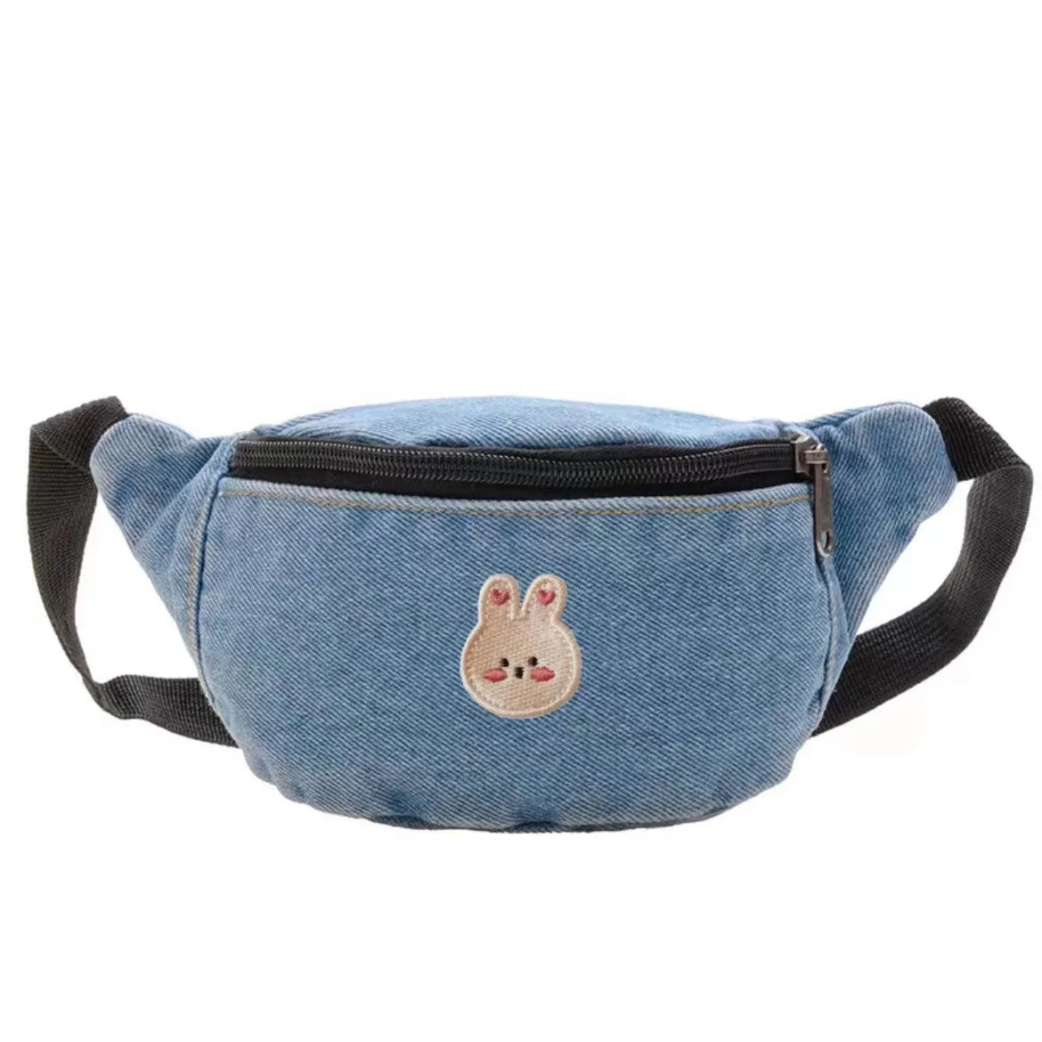 Denim Waist Bag for Kids Fashion Fanny Pack for Little Boy Girls Children's Bum Bag Lightweight Chest Bag Cool Shoulder Bags