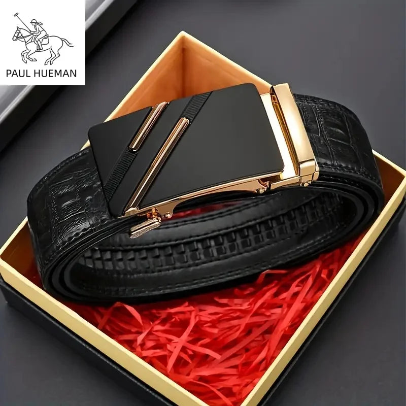 Men belt Leather Belt Metal Alloy Automatic Buckle Brand Luxury Design Waist Belts for Men Strap Male