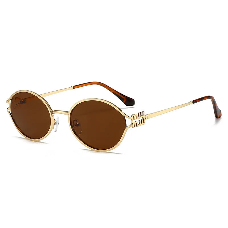 Sunglasses for Women Retro Oval 90s Sun Glasses Lightweight Vintage Cat Eye Trendy ShadesProtection Lens