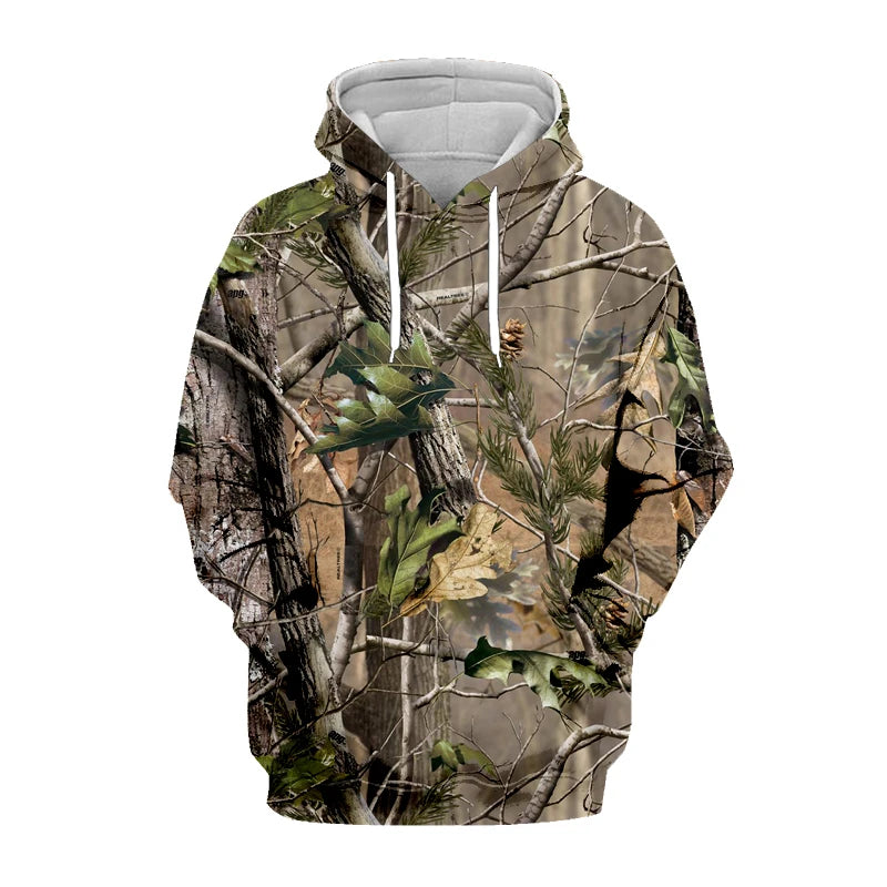 Men's Hoodies Hunting Graphic Camo 3D Printed sweatshirts clothing Harajuku Fashion Hooded Autumn Long Sleeve Hoodie for Men
