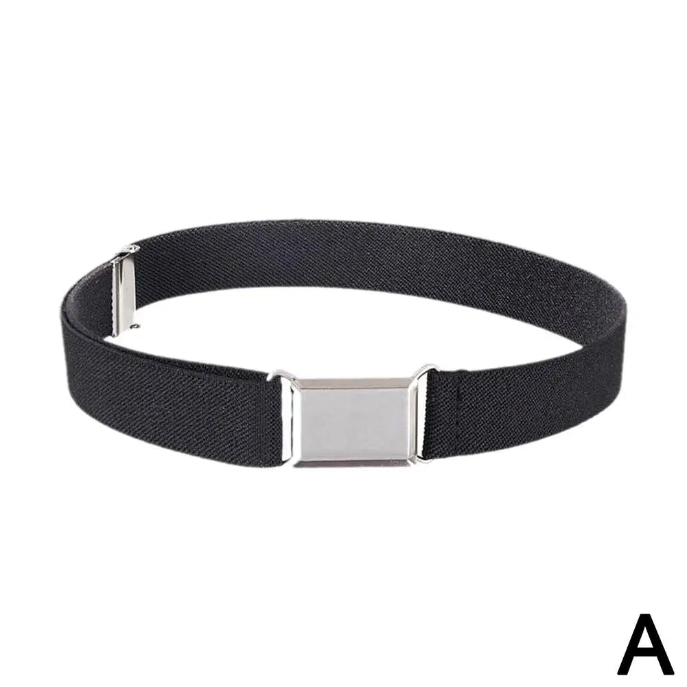 Kids Adjustable Elastic Belt Single Color Pants Waistband for Boys Girls, Stretchable Children's Belt with Length Adjustment