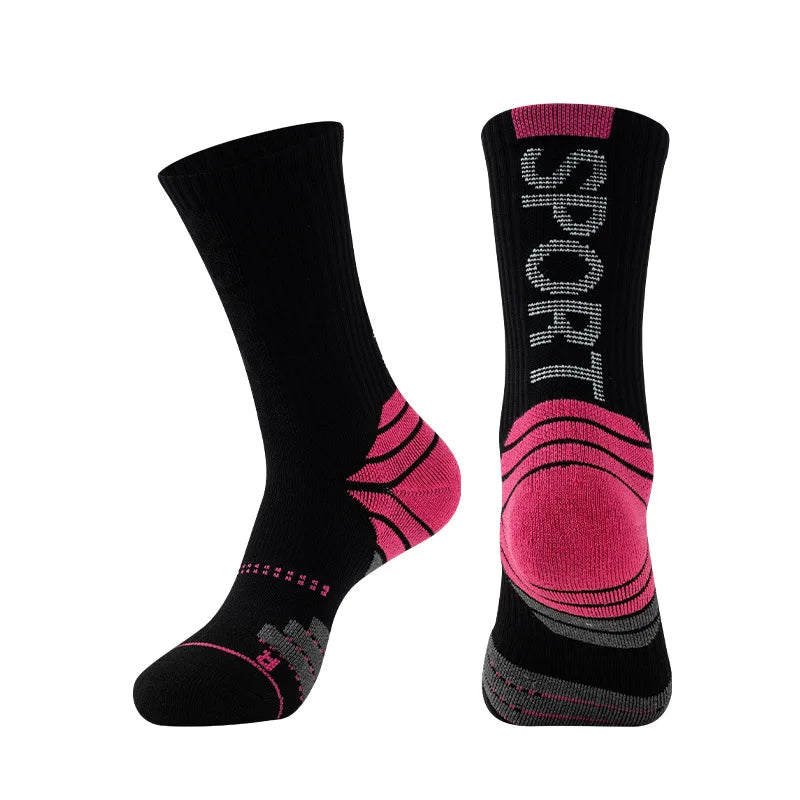 Women Professional Basketball Sock Long Tube Sports  Men Thickened High Towel Sweat-absorbent Non-slip Breathable Elite W100
