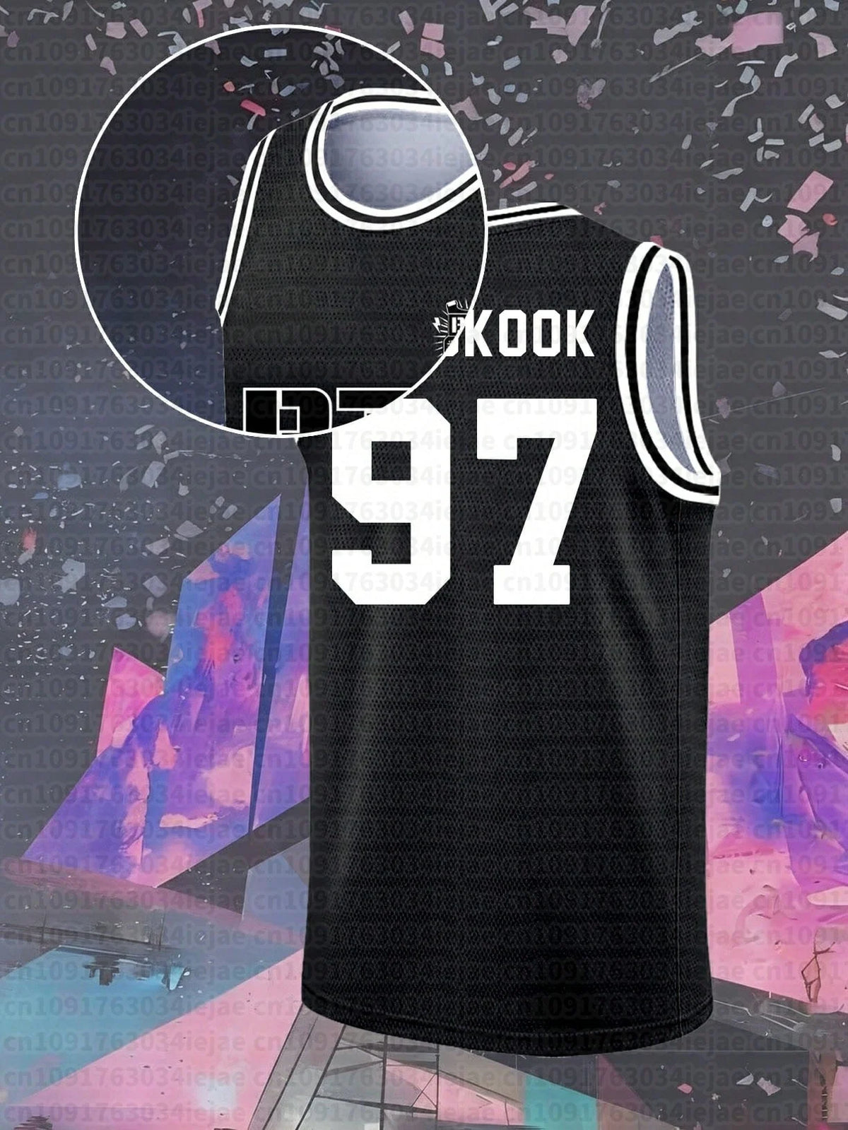 Men Kid Jersey Black Mesh Sleeveless Basketball Style Tank Fan Merch Casual Sport Streetwear Outfit