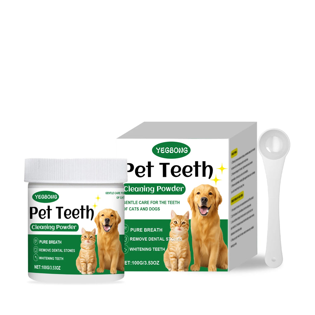 Pet Teeth Cleaning Powder Reduce Dental Plaque Calculus Eliminates Oral Odors Whiten Teeth Fresh Breath Pet Cleaning Products