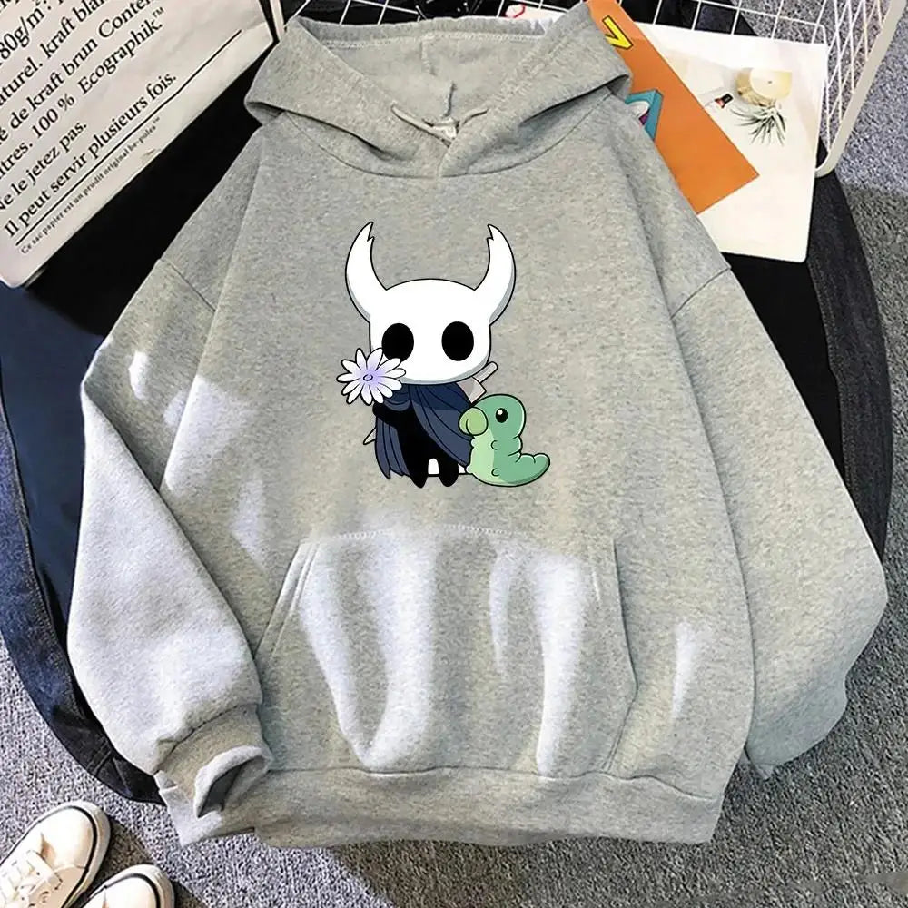 Hollow Knight Popular Character Print Hoodie Autumn Casual Sweatshirt Womenmen Cute Anime Clothes Comfortable Regular Pullovers