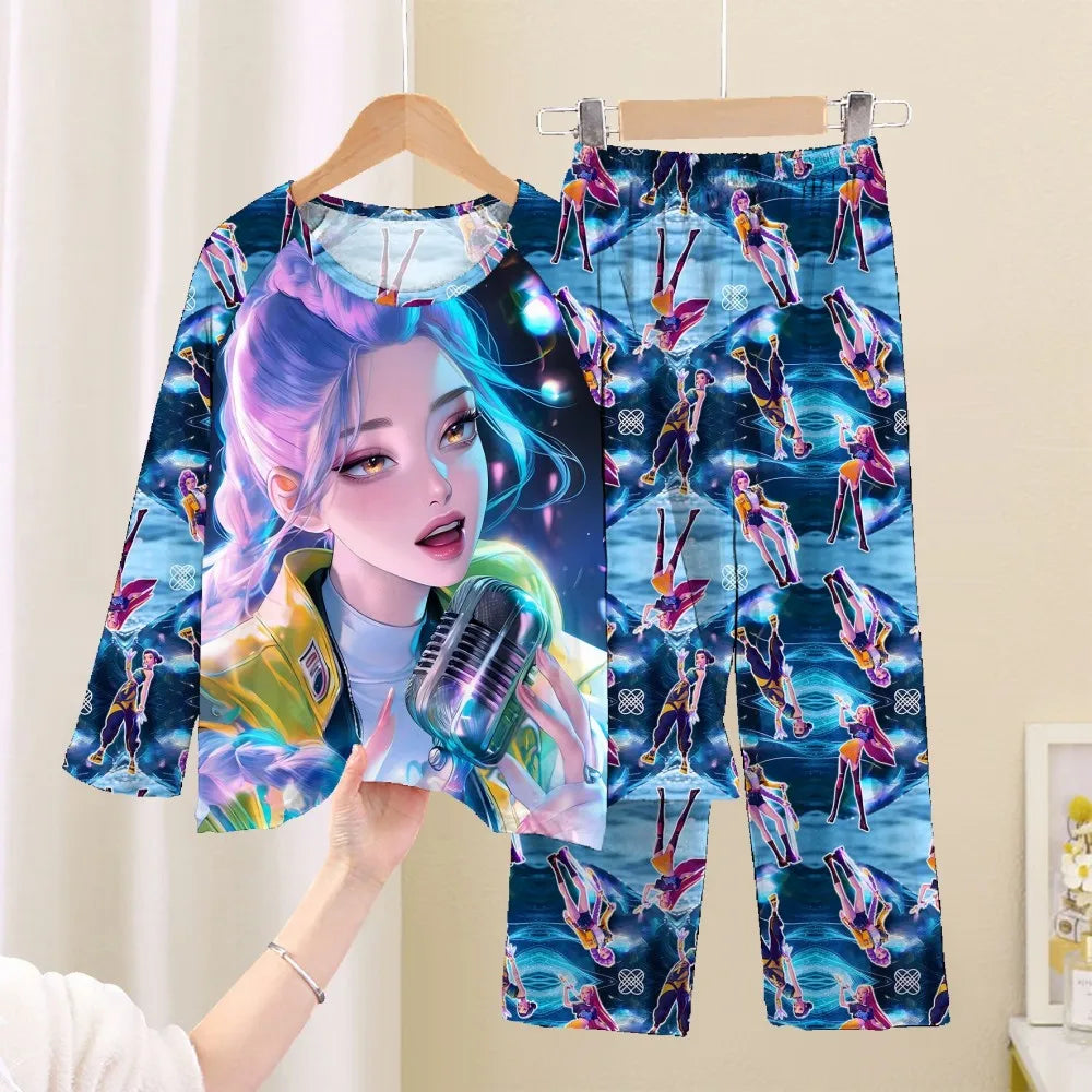 Full Sleeve Girls Pajamas Sets Pyjamas Kids 2Pcs Homewear Children's Sleepwear for Boys Baby Pajamas Teens Cosplay Nightwear