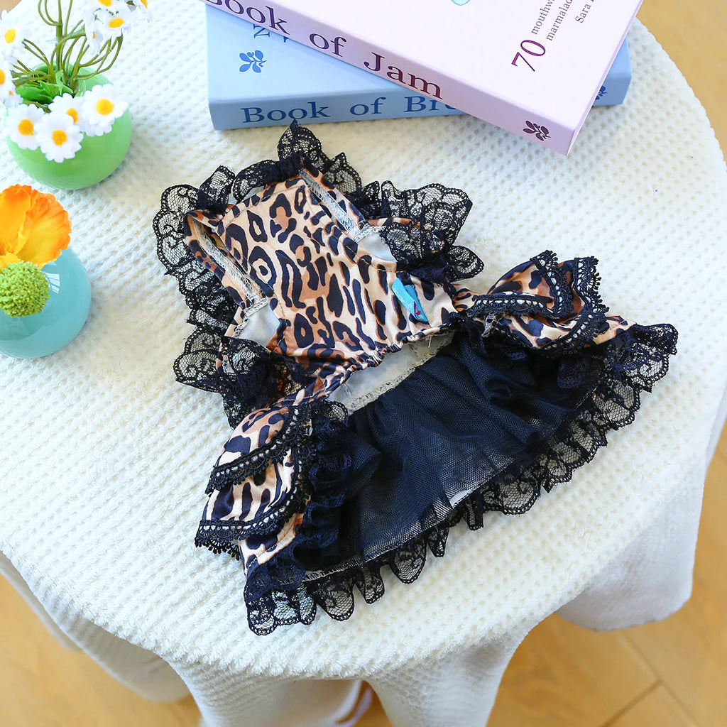 Leopard Clothes For Puppies Clothing For Dog And Cat Small Breed Dress Chihuahua Yorkshire Pet Animal Female Summer Doggie Wear