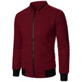Men's Jackets Coats Casual Solid Autumn Jacket Men Zipper Cardigans Spring Long Sleeve O-neck Plaid Men's Coat Streetwear S-XXXL