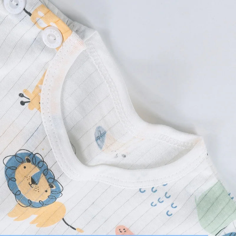 Boys Girls Baby Pajamas 2-Piece Set Kids Summer Breathable Soft Fabric Home Cute New Cartoon Rocket Spacecraft Car Sleepwear Set