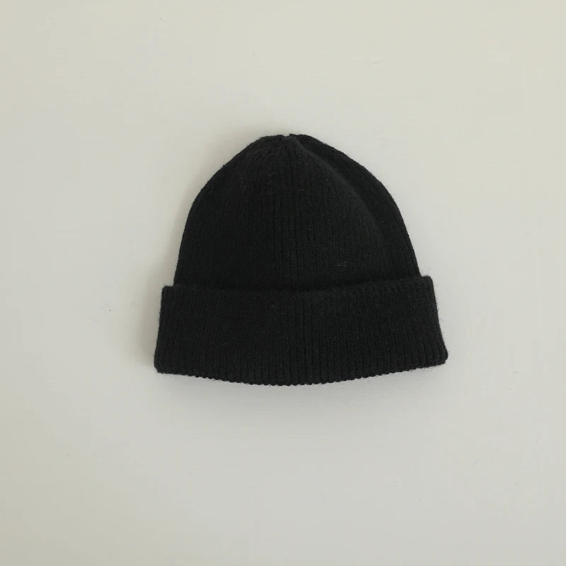 Candy Color Kids Hat For Girls Boys Autumn Winter Baby Beanie Kids Cap Elastic Warm Knitted Children Hats Solid Color Baby Hat