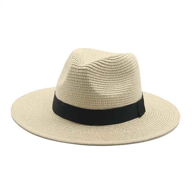Hats for Women Bucket Sun Hats Ribbon Band Men Hat Straw Summer Panama Formal Outdoor Party Picnic Bucket Hat Sombreros De Mujer