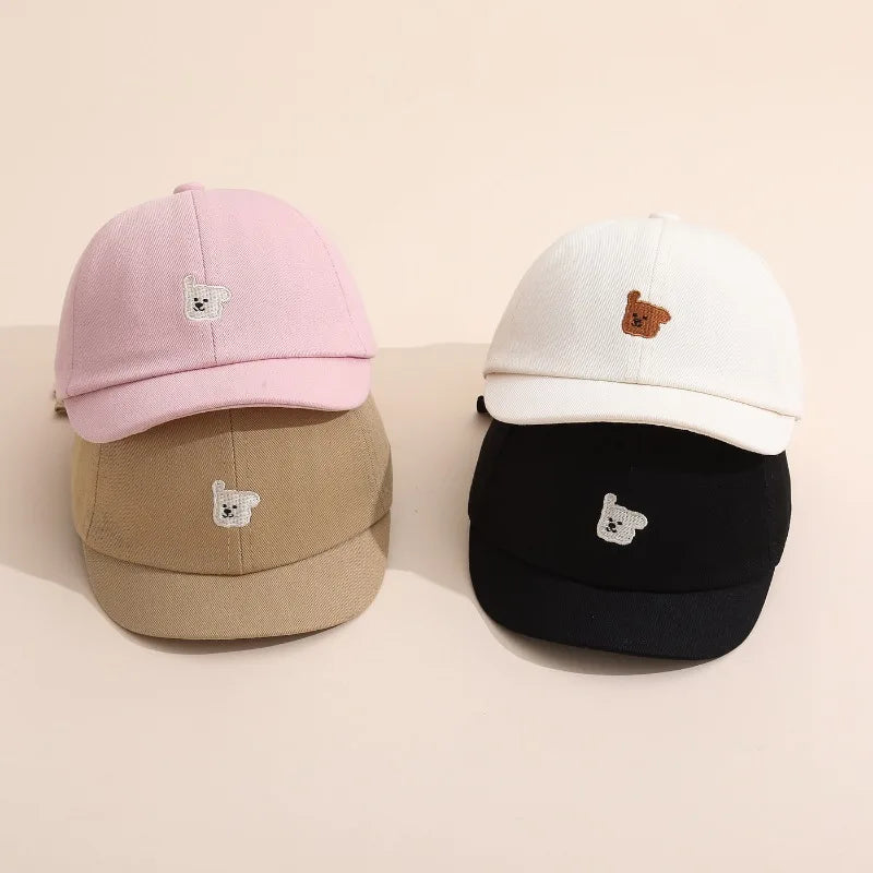 Baby Hat 47-50CM 1-3 Years Spring Summer New Dog Embroidery Kids Cap Casual Girls Sun Protection Baseball Cap Children Boys Hats