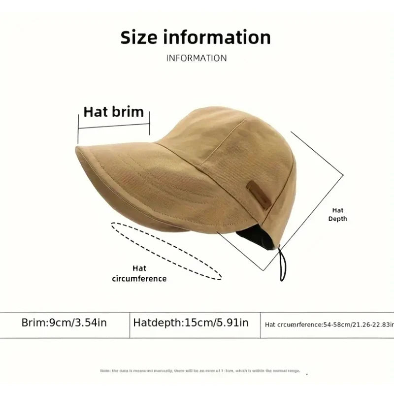 New hat for women spring and autumn sun protection fisherman hat sun hat sun protection duckbill hat adjustable hat