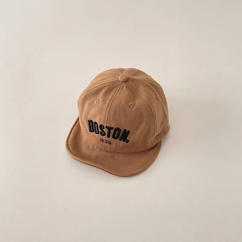 Children Vintage Soft Short Eaves Cap Boys Casual Letter Simple Hats Summer Spring Versatile Cotton Outdoor Kids Girls Hats