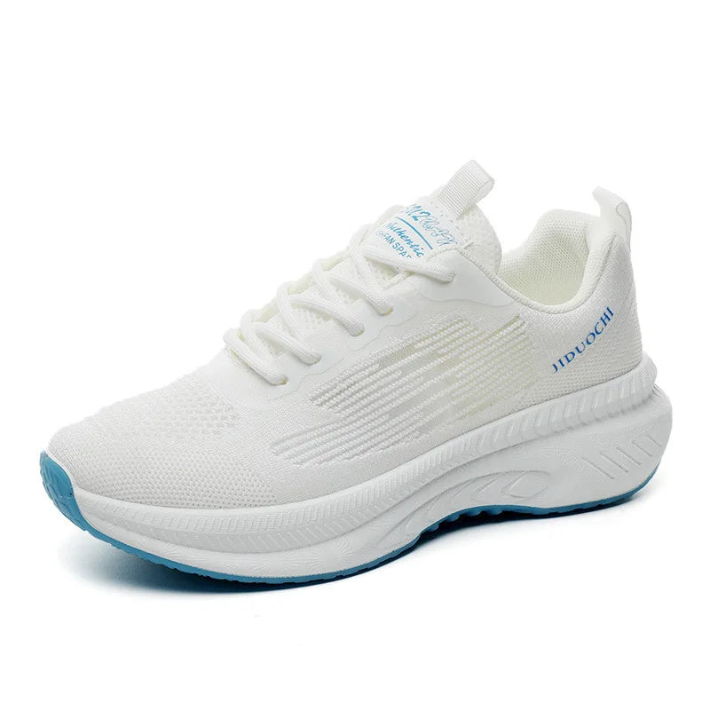 2026 New Women's White Trendy Running Shoes Thick Sole Breathable Mesh Fashion Casual Sneakers for Spring Outdoor Tennis