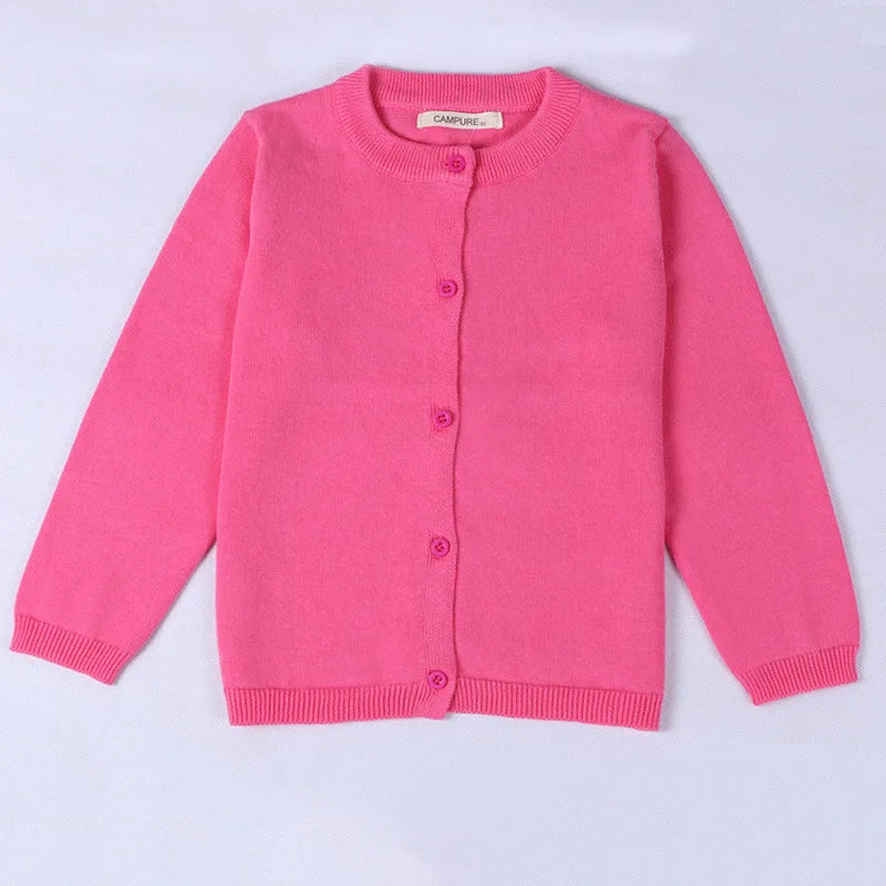 Girls Cardigan Baby Children Knitted Cardigan Sweater Boys Girls Candy Color Clothing Kids Spring Autumn Outer Wear