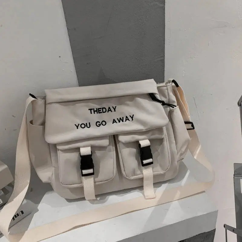 Men's Cross Body Bags, Fashion Japanese Style Student School Bags, Flip Leisure Single Shoulder Bag, Teen Women Messenger Bag