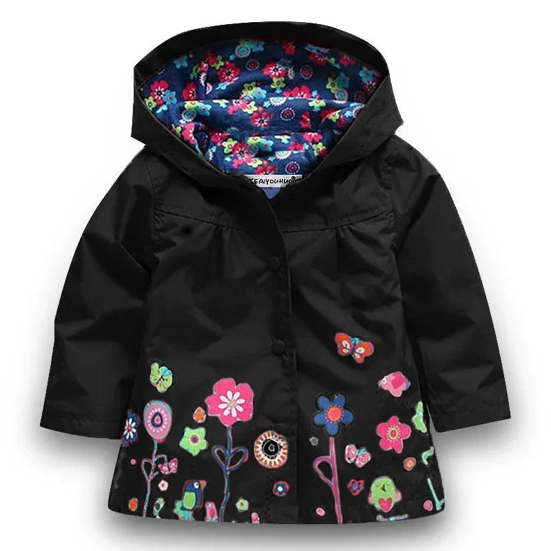 Children's Clothing Coat Hooded Waterproof Jacket Boys Long Sleeve Rainwear For Spring And Autumn Windproof Outdoor Girl Clothes