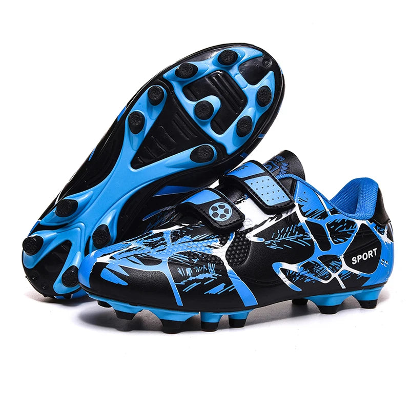 Kids Soccer Shoes FG/TF Football Boots Boys Outdoor Cleats Grass Futsal Cleats Training Sport Footwear Size 33-38