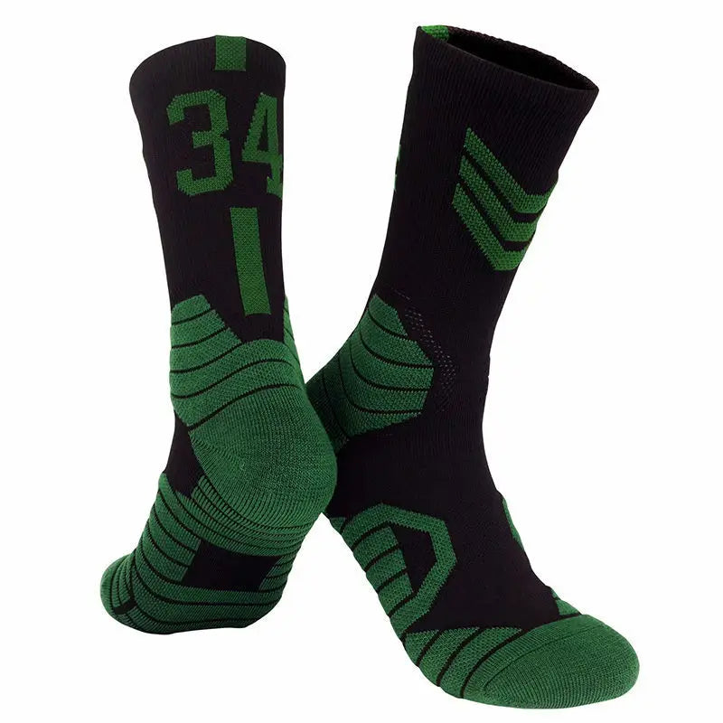 Professional Star Basketball Socks Adults Kids Number 23 Elite Towel Bottom Sports Socks Non-slip Breathable Durable Socks