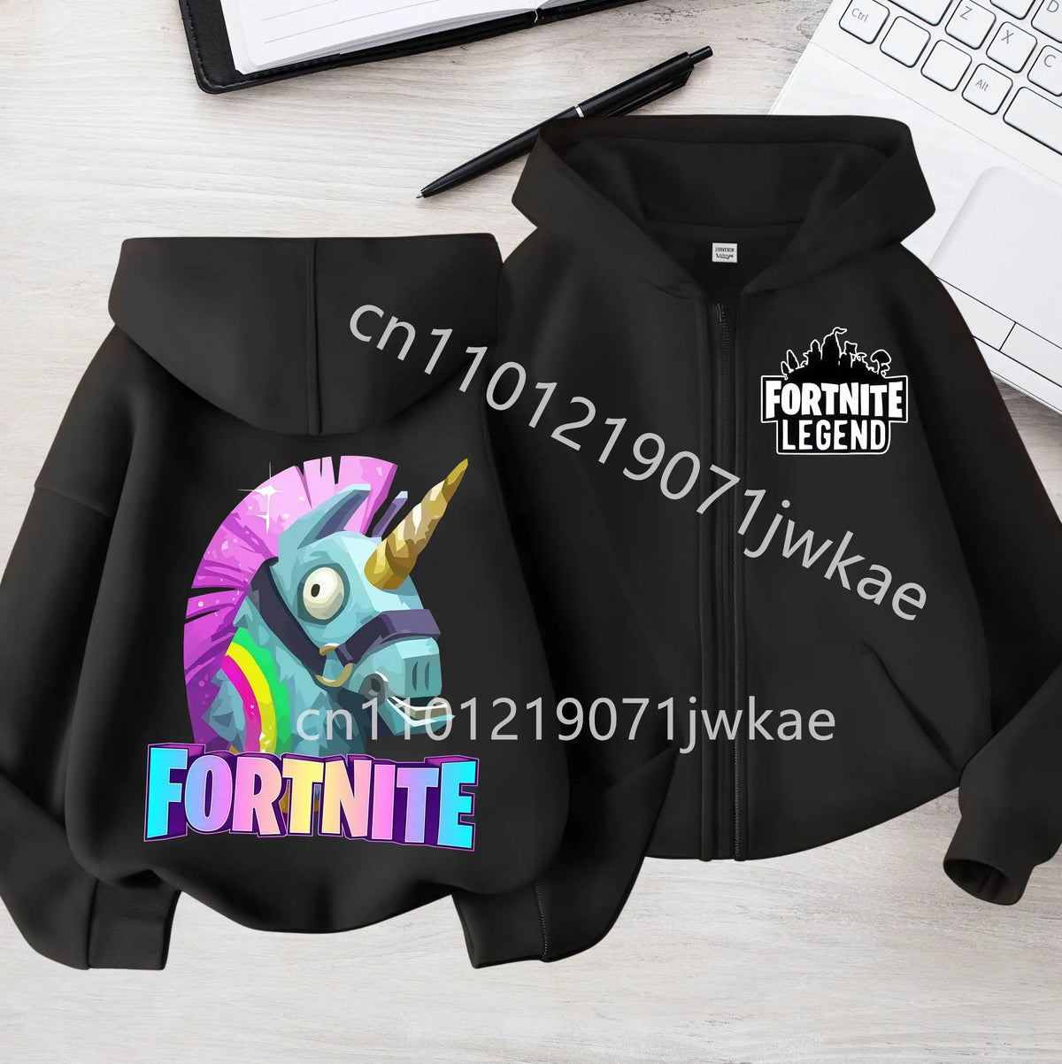 Kids Boys Coat Jackets 2026 Spring Children Clothing New Fortnites Child Zip-up Hoodie Cartoon Anime Hoodies Casual Breathable
