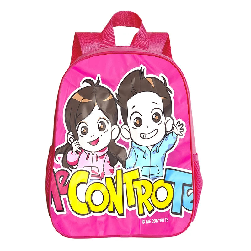 Kids Pink Backpack Me Contro Te Print Kindergarten Bag School Bags for Preschool Girls Cute Bookbag Toddler Softback Book Bags
